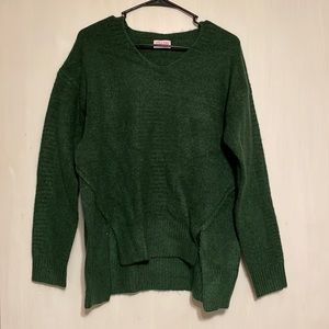 Green oversized sweater from Pink Lily
